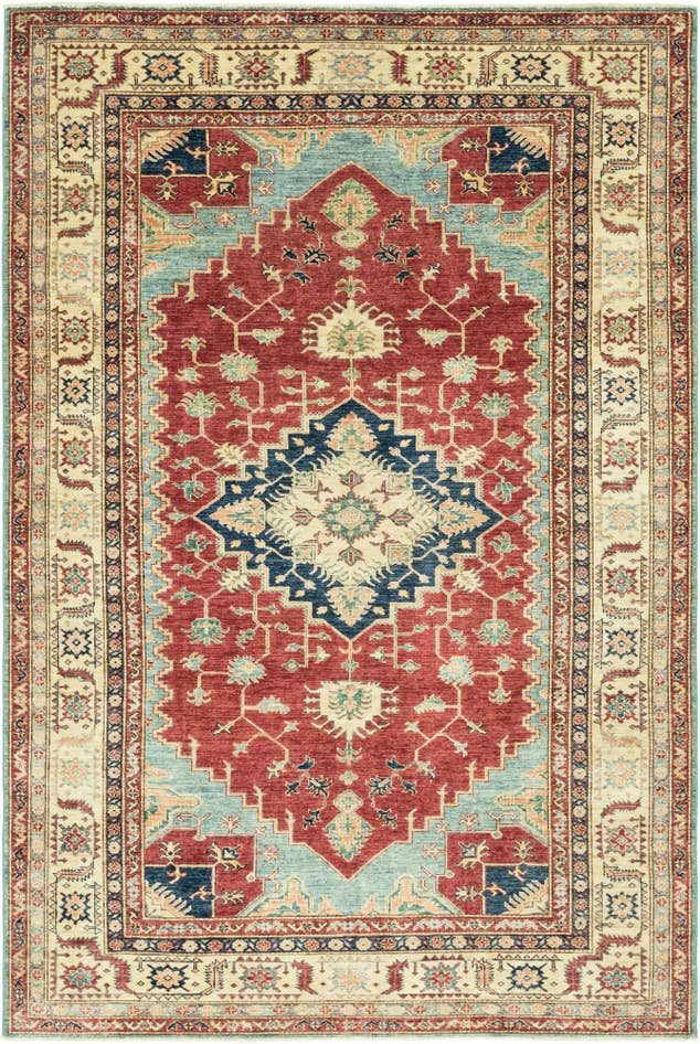 Detail image of 6' 6 x 9' 8 Hand Knotted Kazak Oriental Rug