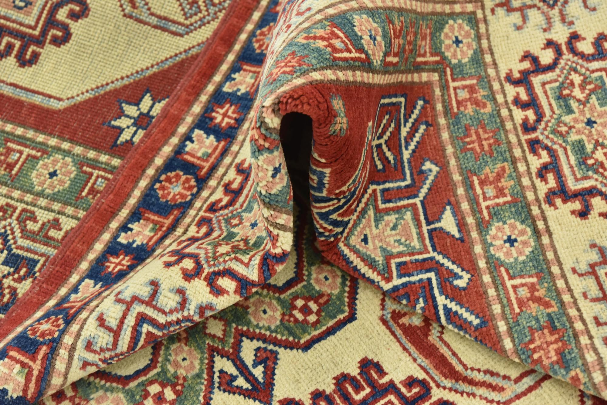 6' 3 x 8' 7 Hand Knotted Kazak Rug