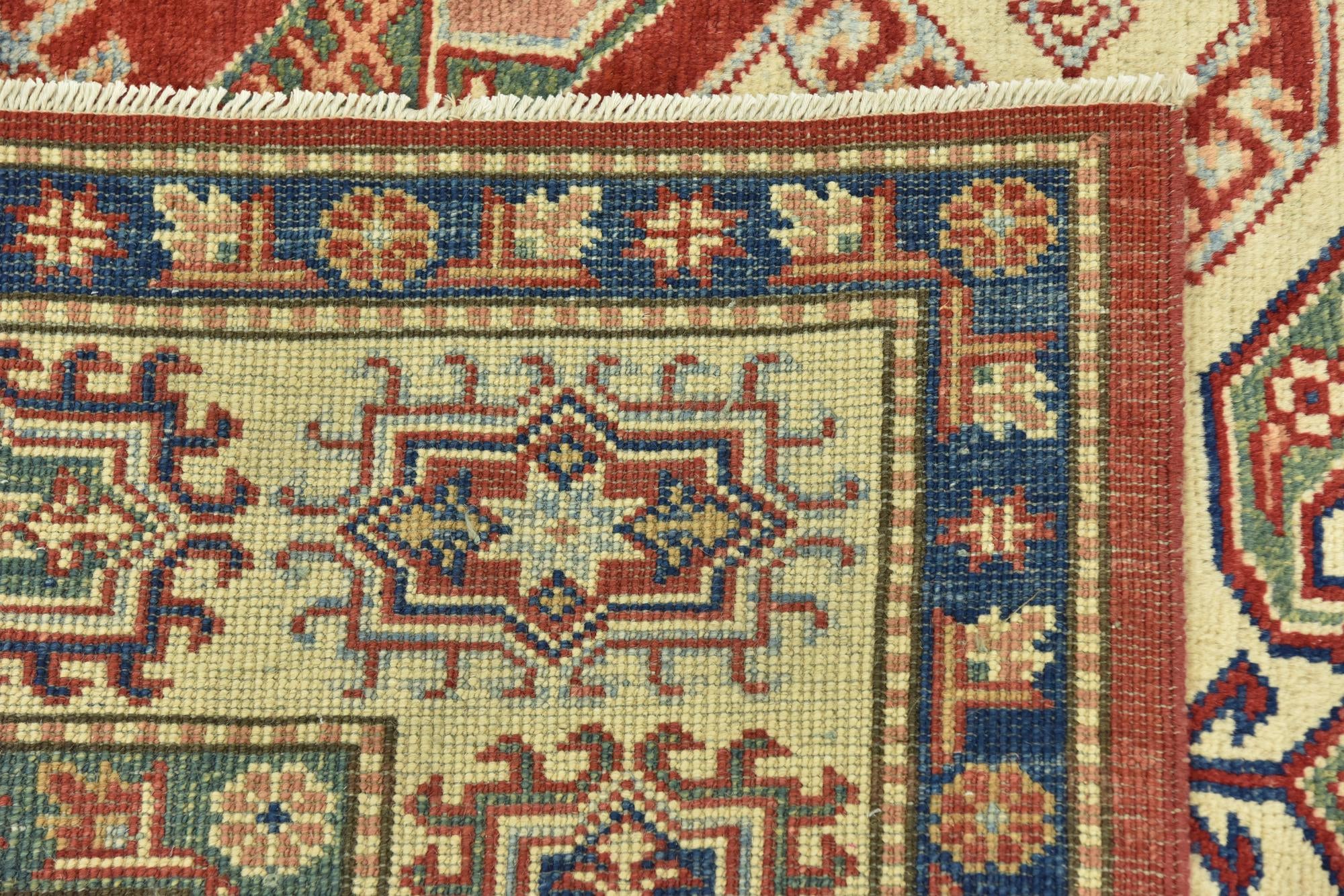6' 3 x 8' 7 Hand Knotted Kazak Rug