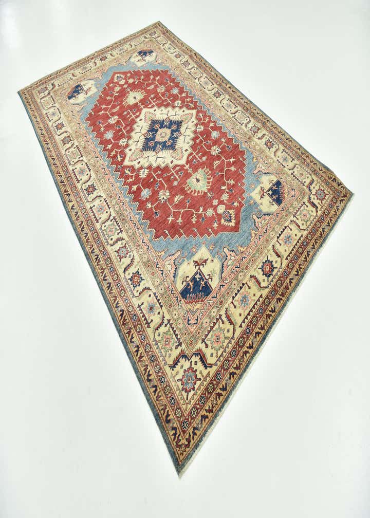 6' 7 x 9' 9 Hand Knotted Kazak Oriental Rug