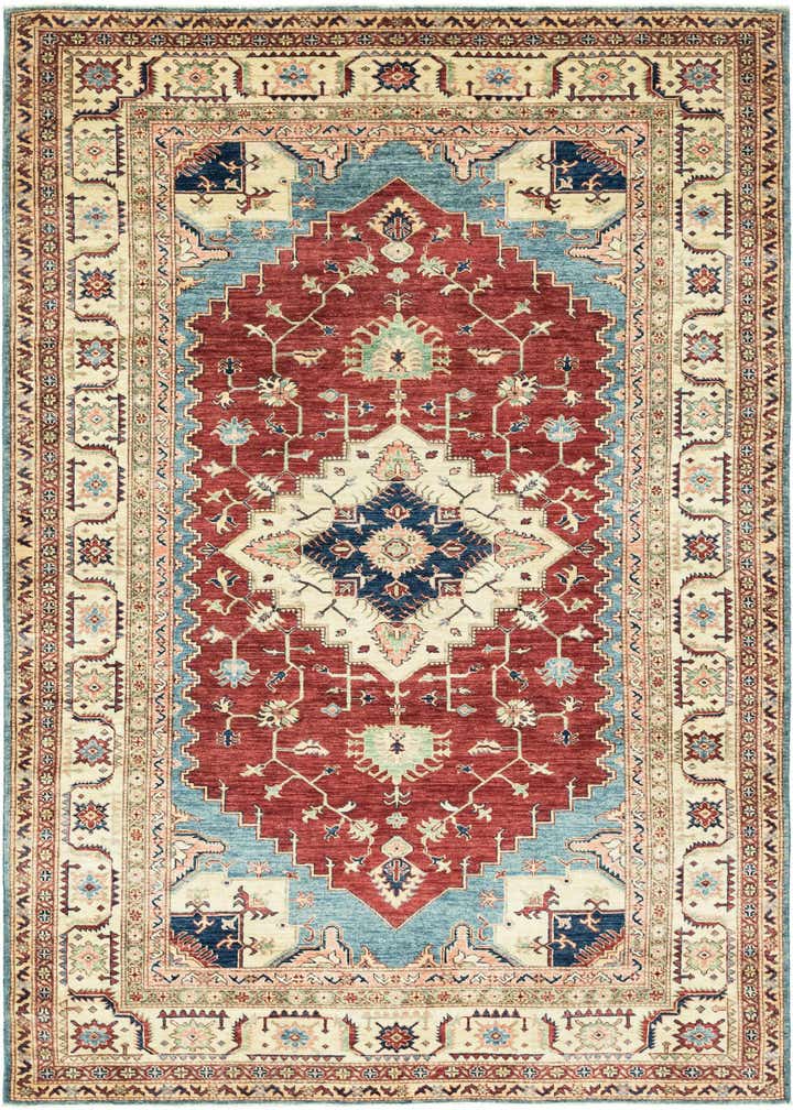 6' 7 x 9' 9 Hand Knotted Kazak Oriental Rug