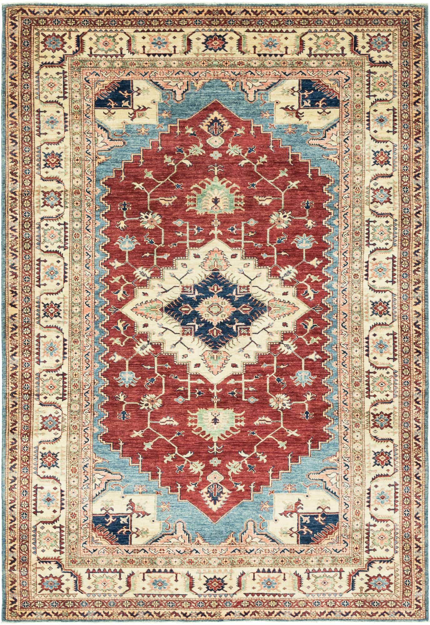6' 7 x 9' 9 Hand Knotted Kazak Oriental Rug