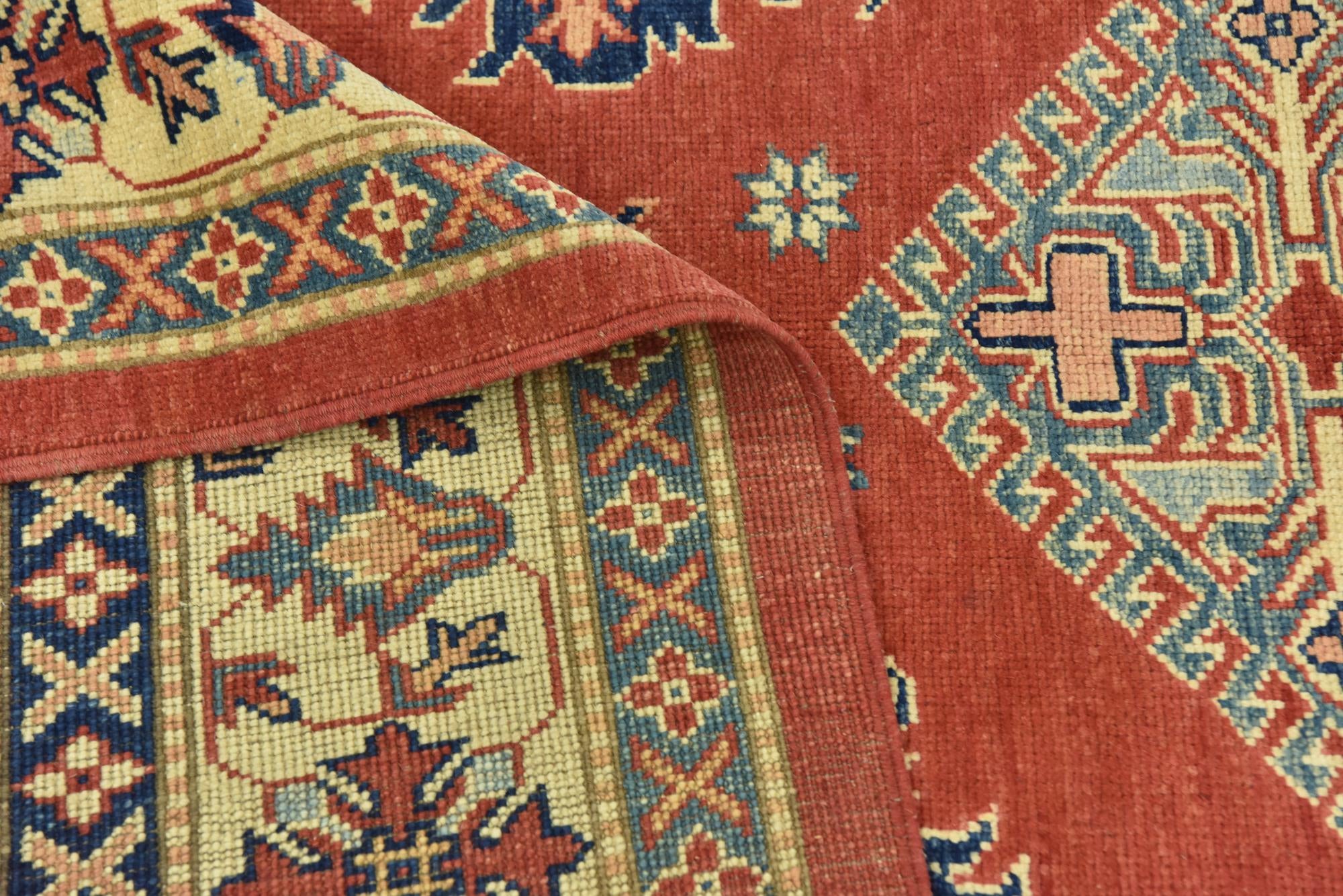 6' 3 x 8' 7 Hand Knotted Kazak Rug