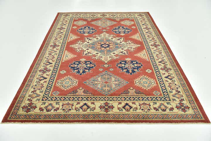 6' 3 x 8' 7 Hand Knotted Kazak Rug