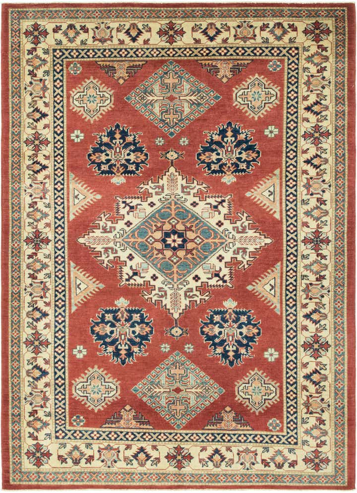 6' 3 x 8' 7 Hand Knotted Kazak Rug