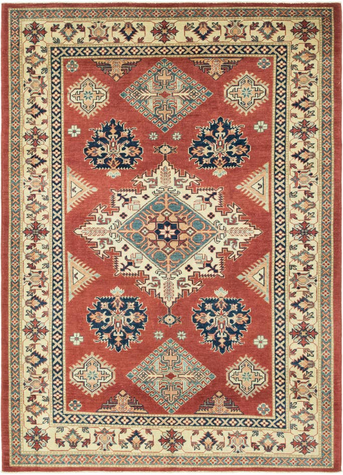 Detail image of 6' 3 x 8' 7 Hand Knotted Kazak Rug