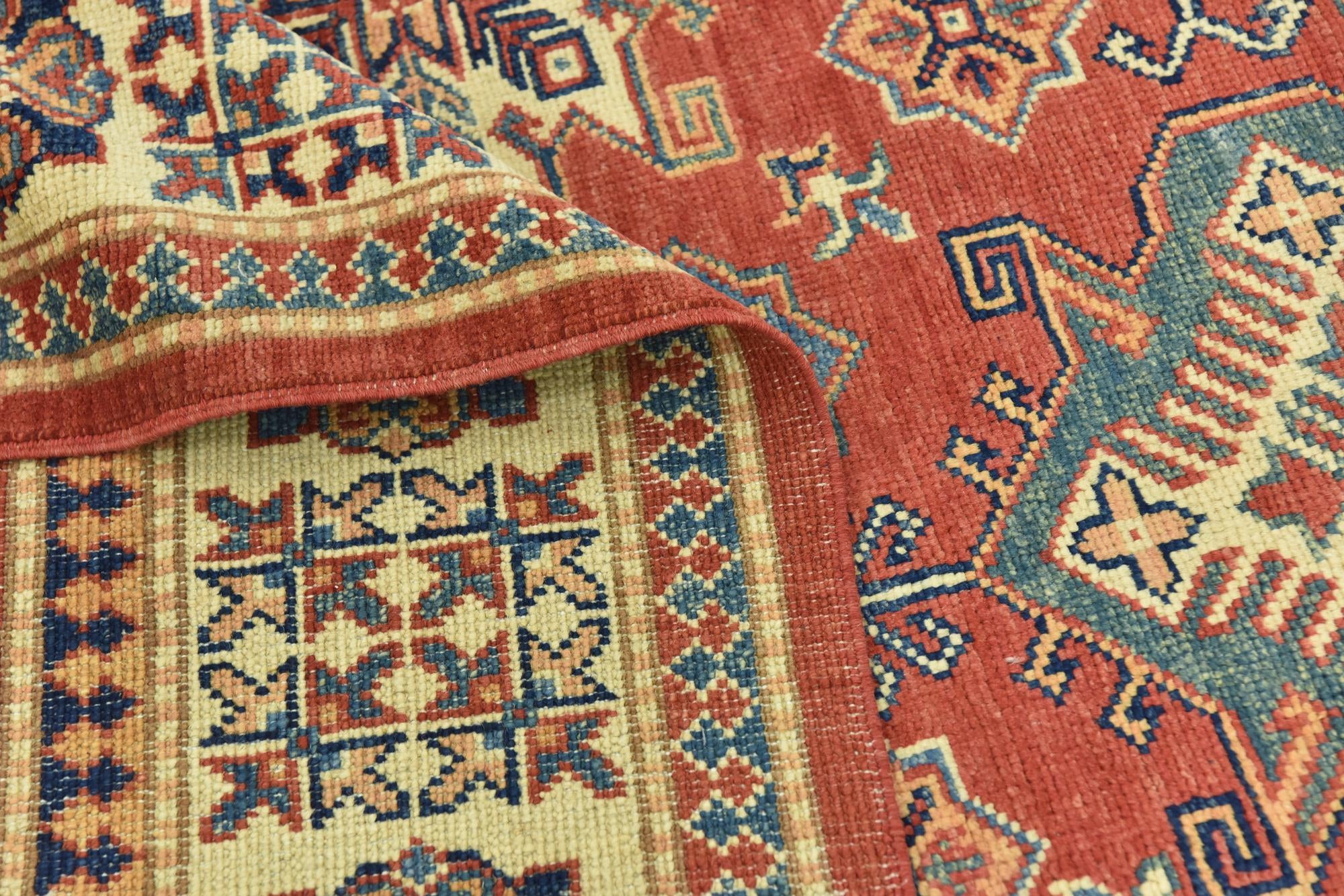 5' 10 x 8' 9 Hand Knotted Kazak Rug