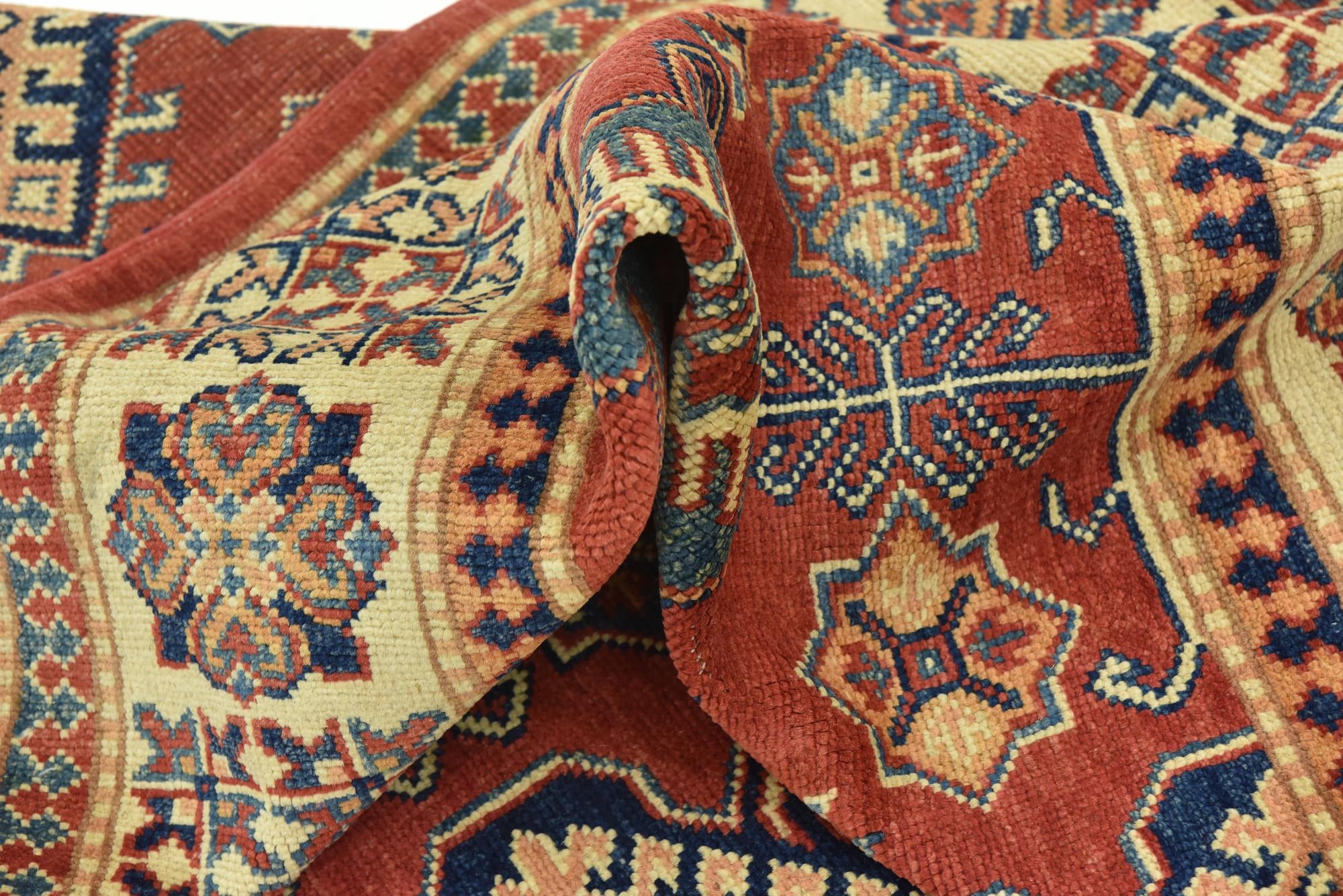 5' 10 x 8' 9 Hand Knotted Kazak Rug