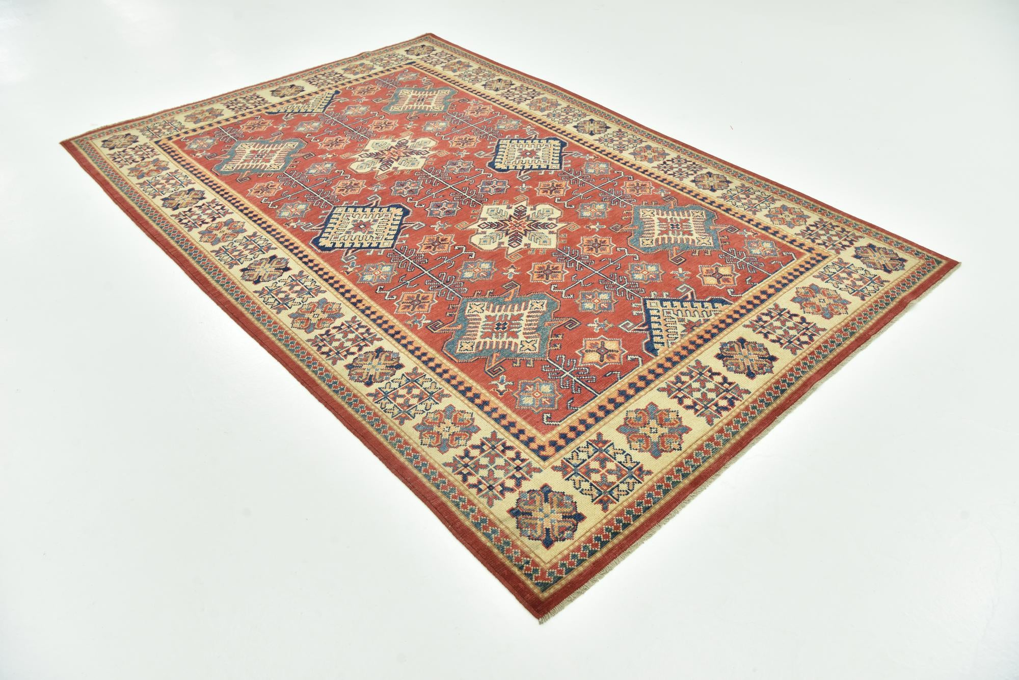 5' 10 x 8' 9 Hand Knotted Kazak Rug