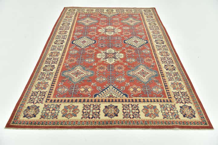 5' 10 x 8' 9 Hand Knotted Kazak Rug