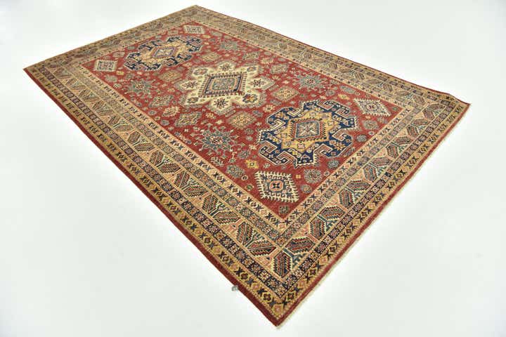 6' 3 x 9' 6 Hand Knotted Kazak Rug