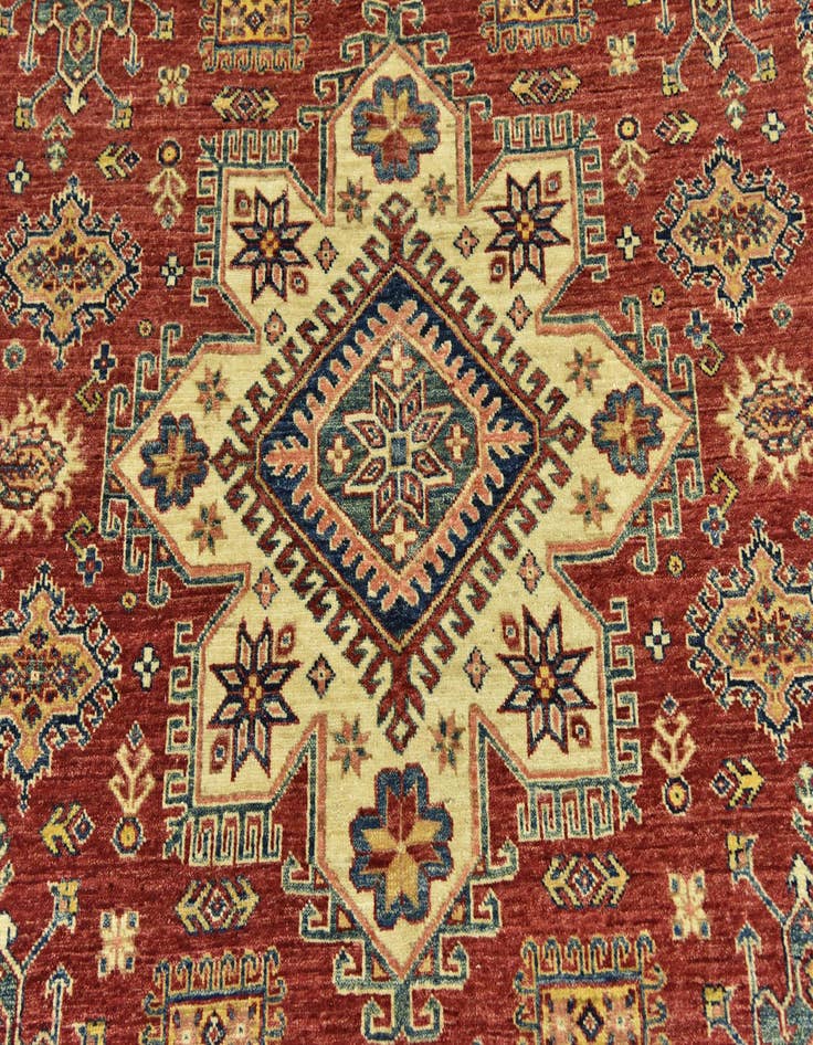Detail image of 6' 3 x 9' 6 Hand Knotted Kazak Rug