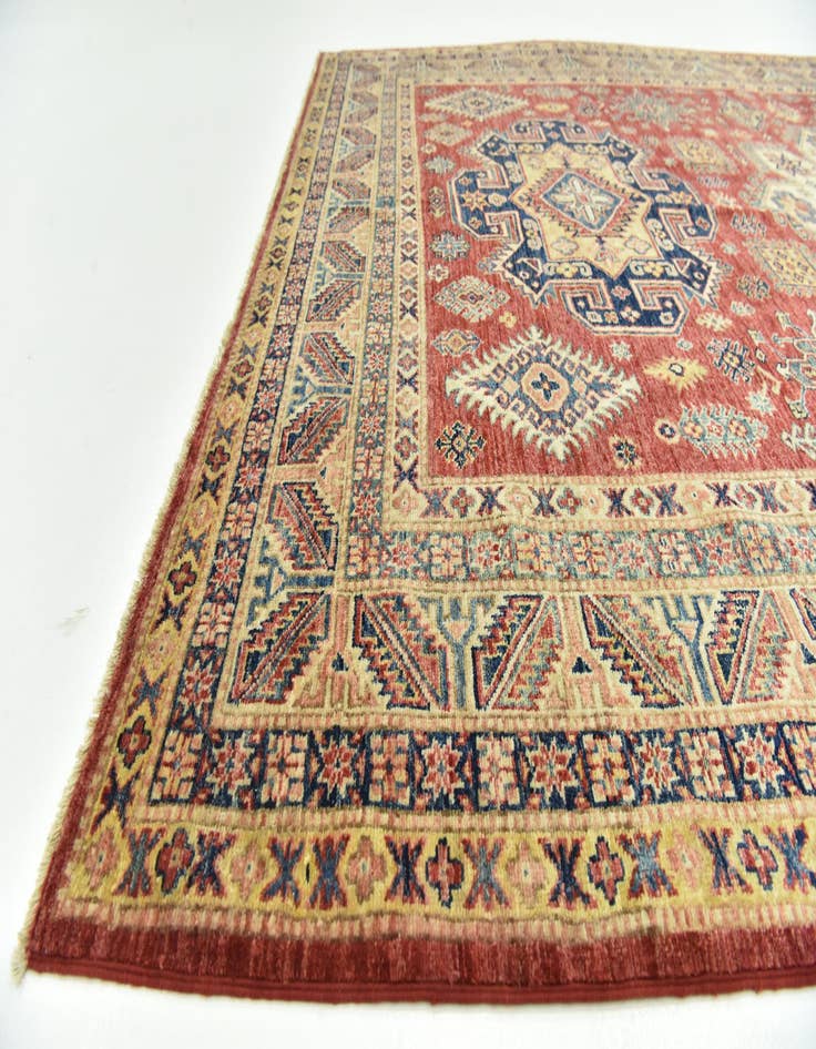 Detail image of 6' 3 x 9' 6 Hand Knotted Kazak Rug