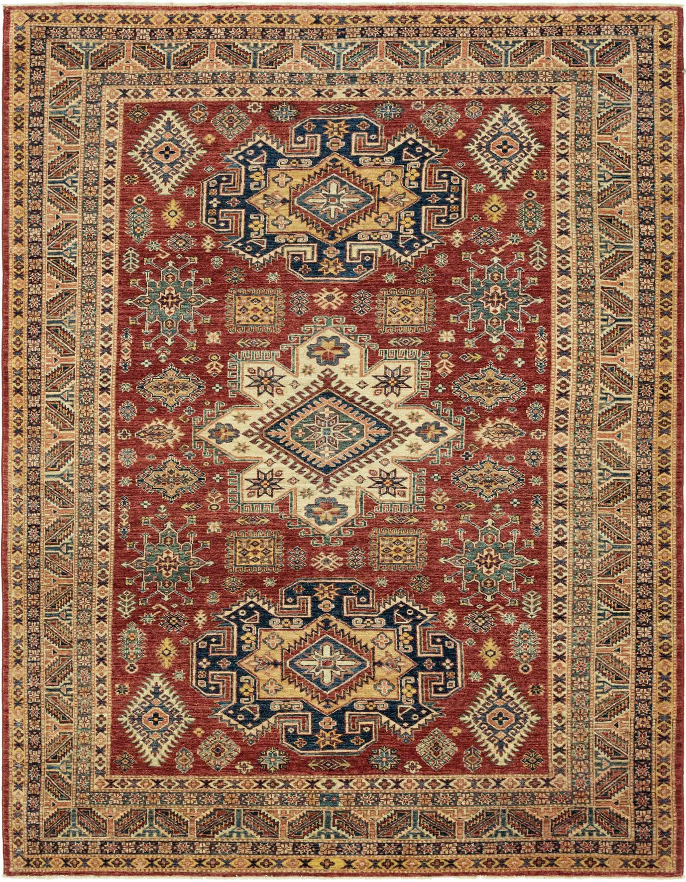 6' 3 x 9' 6 Hand Knotted Kazak Rug