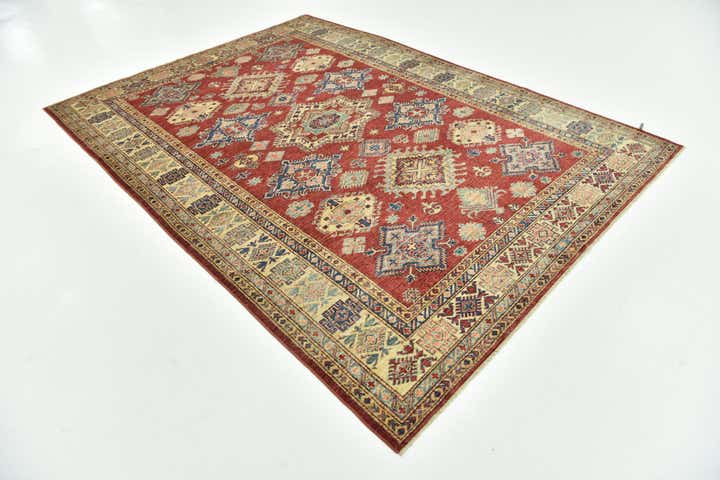 7' 1 x 9' 9 Hand Knotted Kazak Rug
