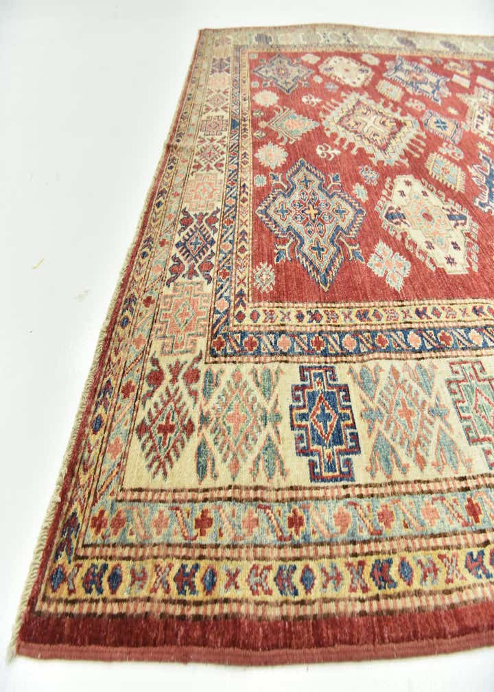 7' 1 x 9' 9 Hand Knotted Kazak Rug