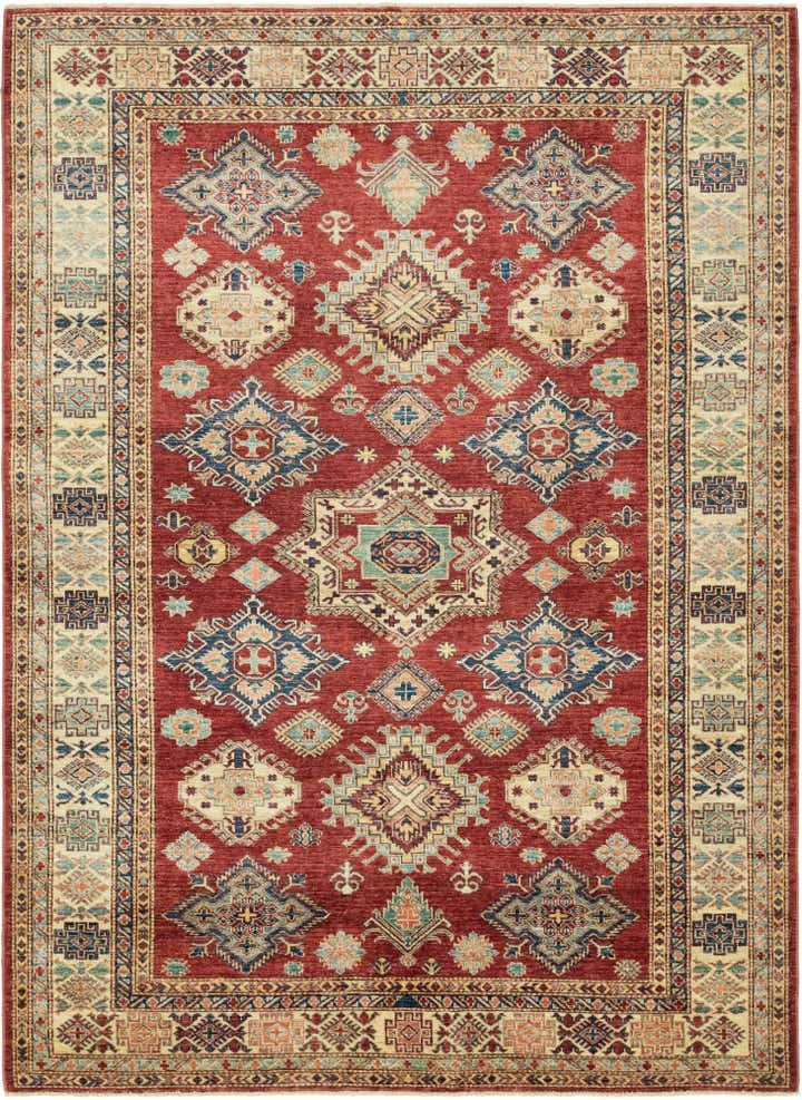 7' 1 x 9' 9 Hand Knotted Kazak Rug