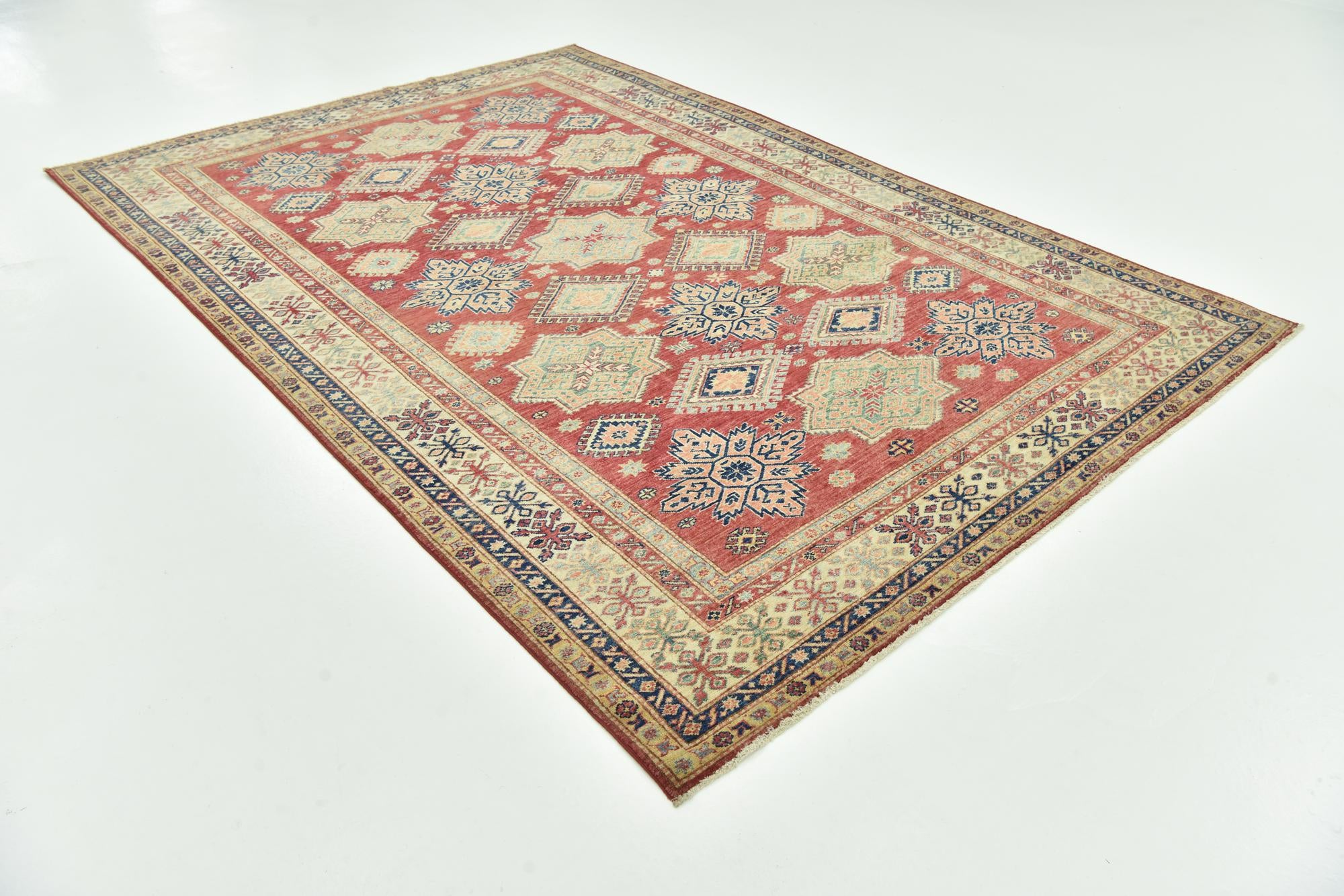 6' 7 x 9' 9 Hand Knotted Kazak Oriental Rug