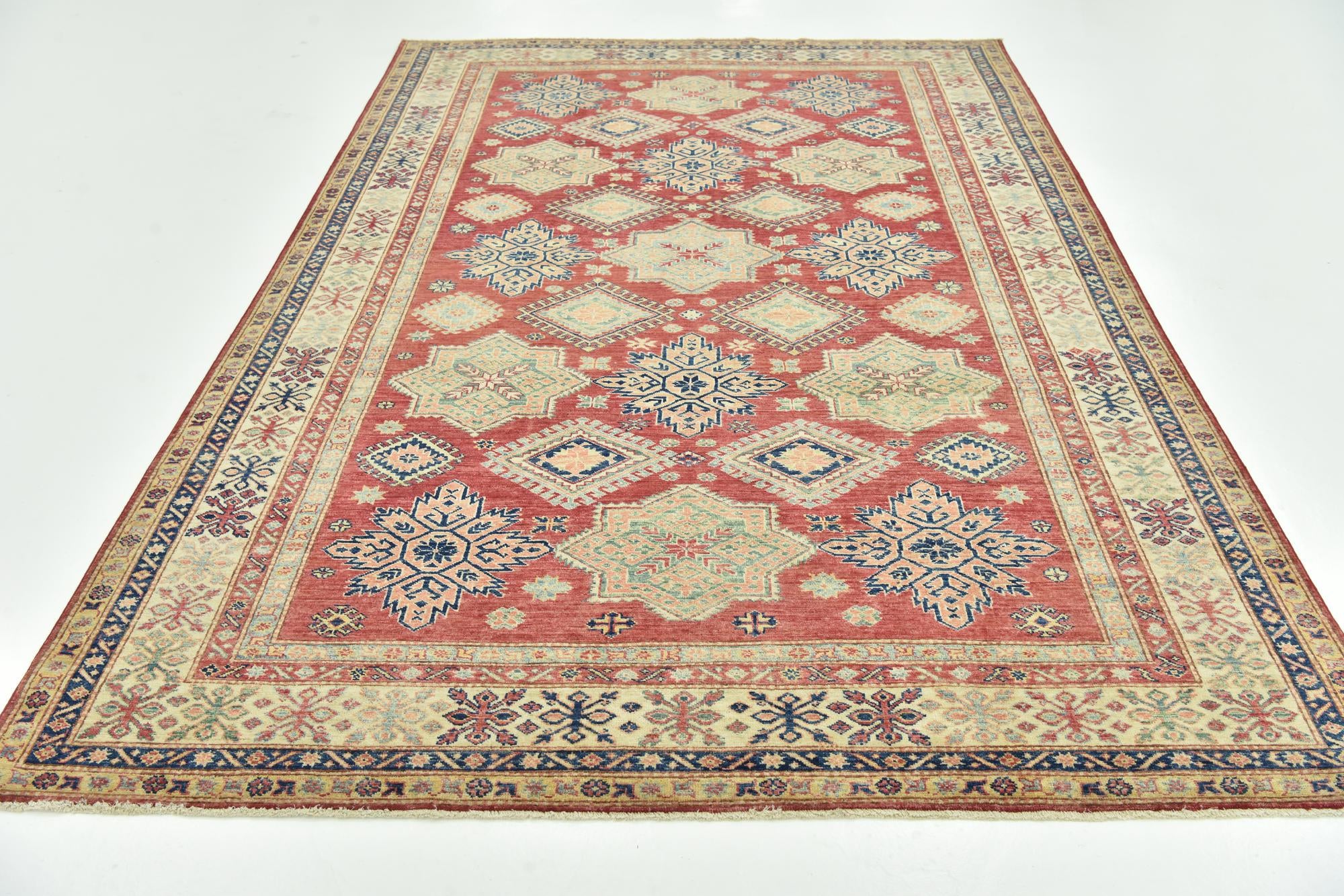 6' 7 x 9' 9 Hand Knotted Kazak Oriental Rug