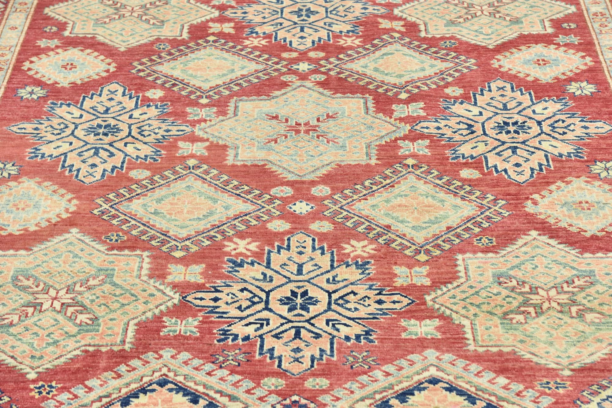 6' 7 x 9' 9 Hand Knotted Kazak Oriental Rug