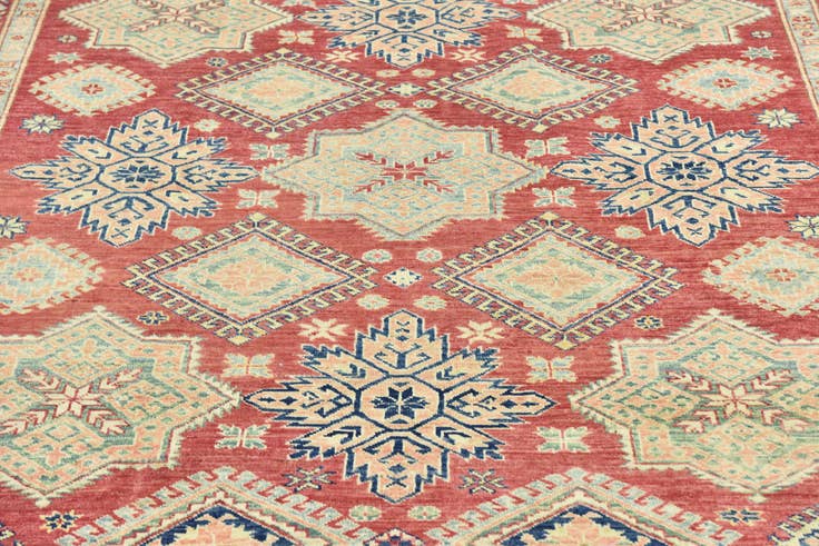 Detailansicht von 200cm x 295cm Handgeknüpft Kazak Orientalisch Teppich
