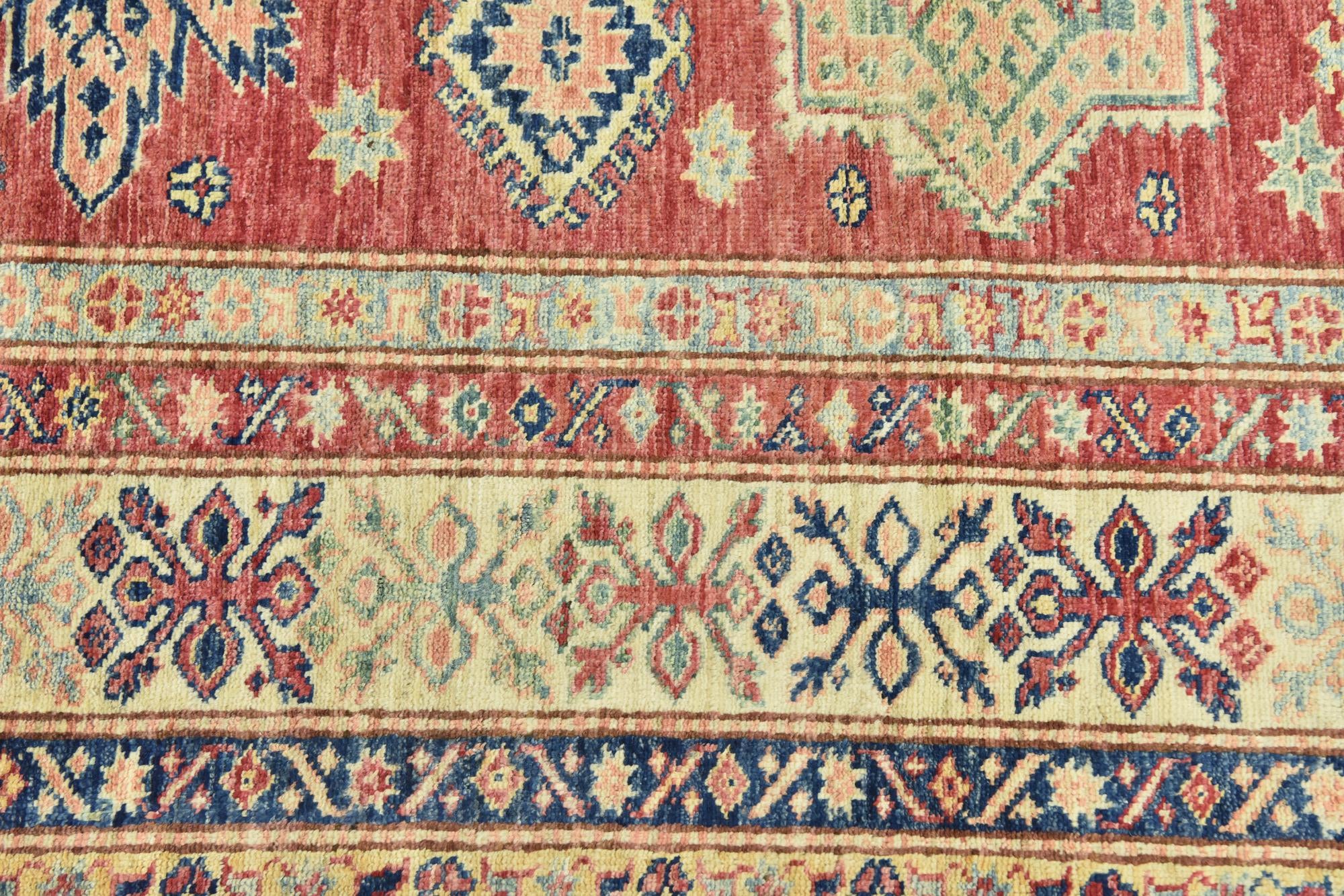 6' 7 x 9' 9 Hand Knotted Kazak Oriental Rug
