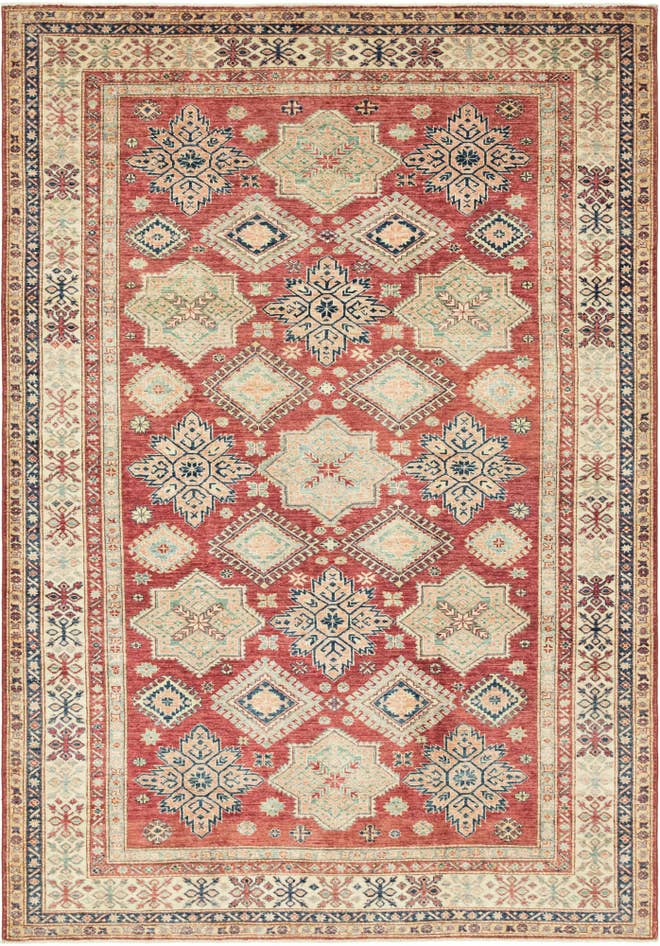 Detailansicht von 200cm x 295cm Handgeknüpft Kazak Orientalisch Teppich