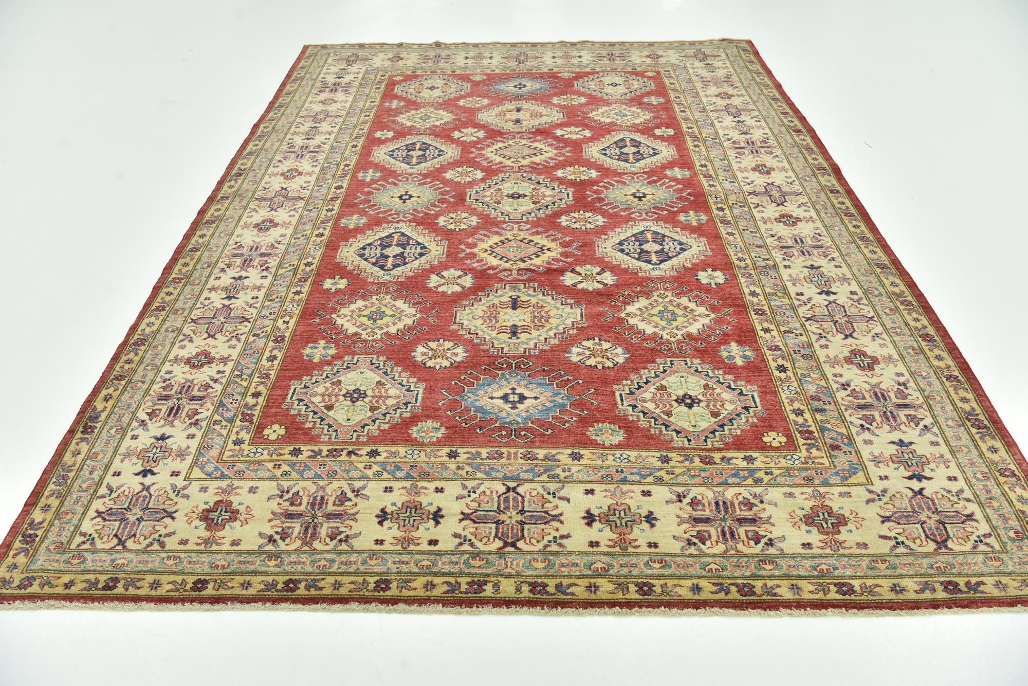 7' x 9' 9 Hand Knotted Kazak Oriental Rug