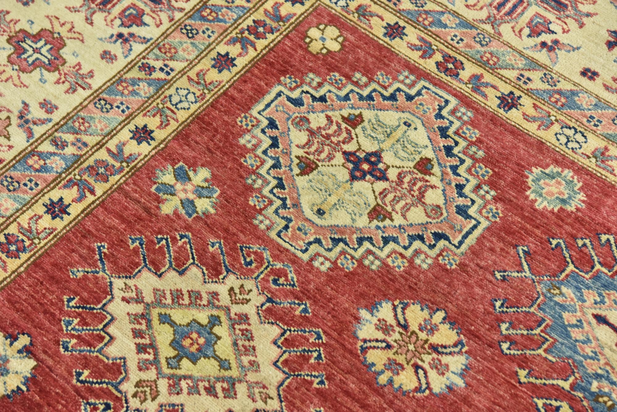 7' x 9' 9 Hand Knotted Kazak Oriental Rug