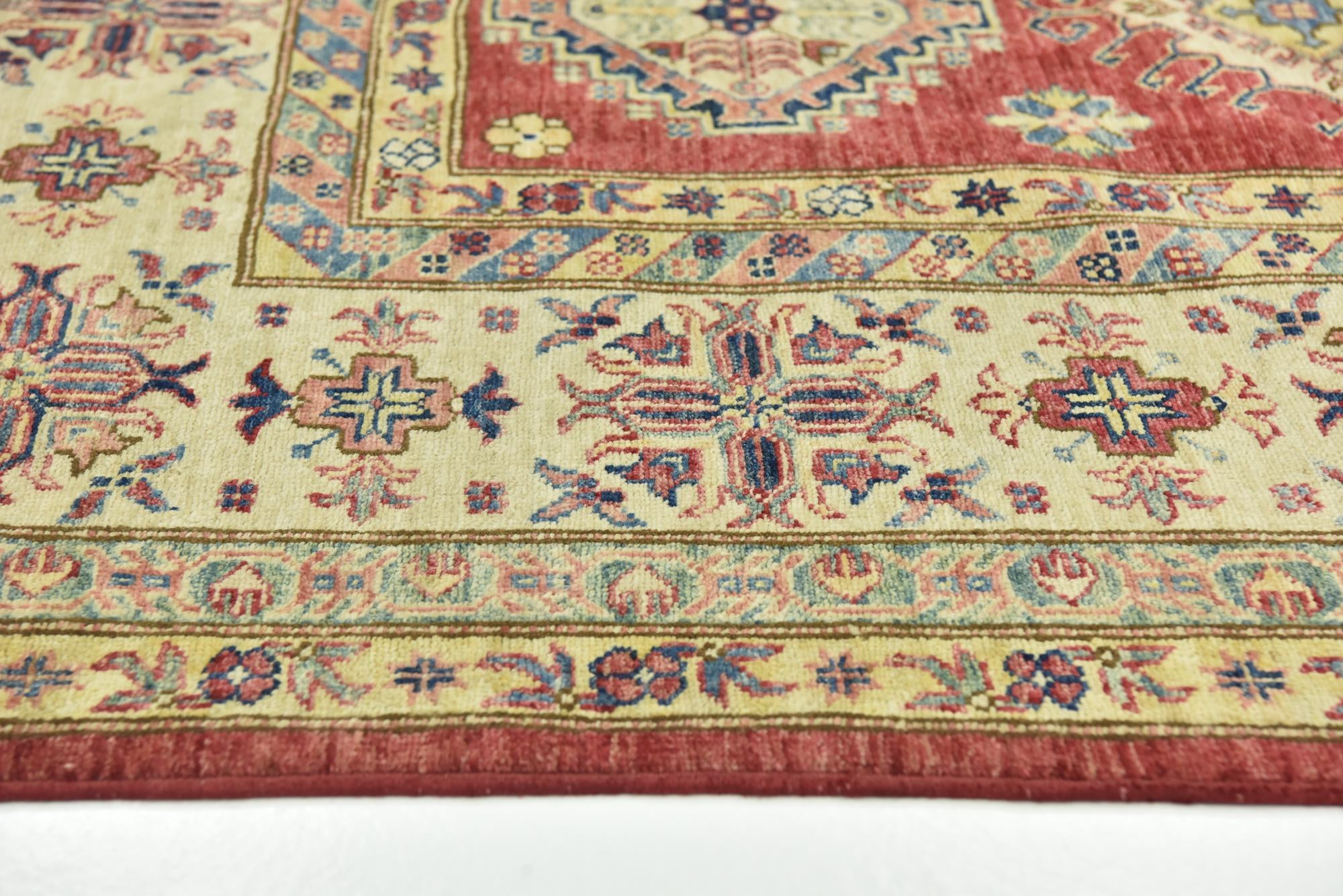 7' x 9' 9 Hand Knotted Kazak Oriental Rug