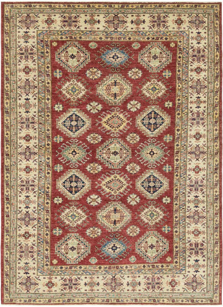 7' x 9' 9 Hand Knotted Kazak Oriental Rug