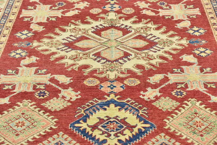 Detail image of 6' 6 x 10' 7 Hand Knotted Kazak Oriental Rug