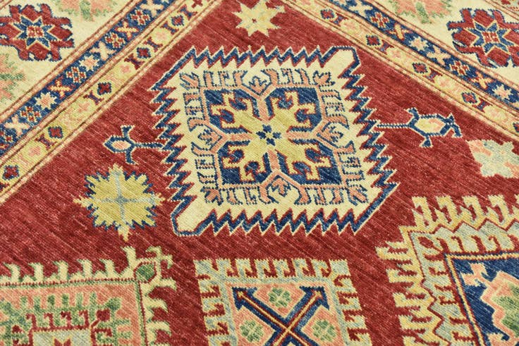Detail image of 6' 6 x 10' 7 Hand Knotted Kazak Oriental Rug