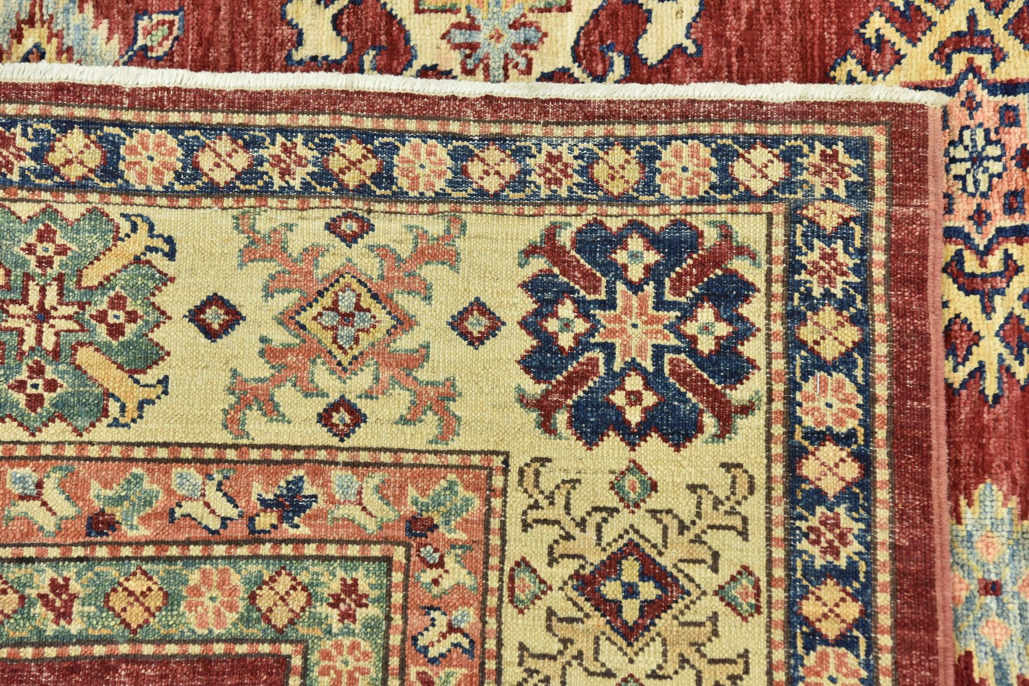 6' 8 x 10' 3 Hand Knotted Kazak Oriental Rug