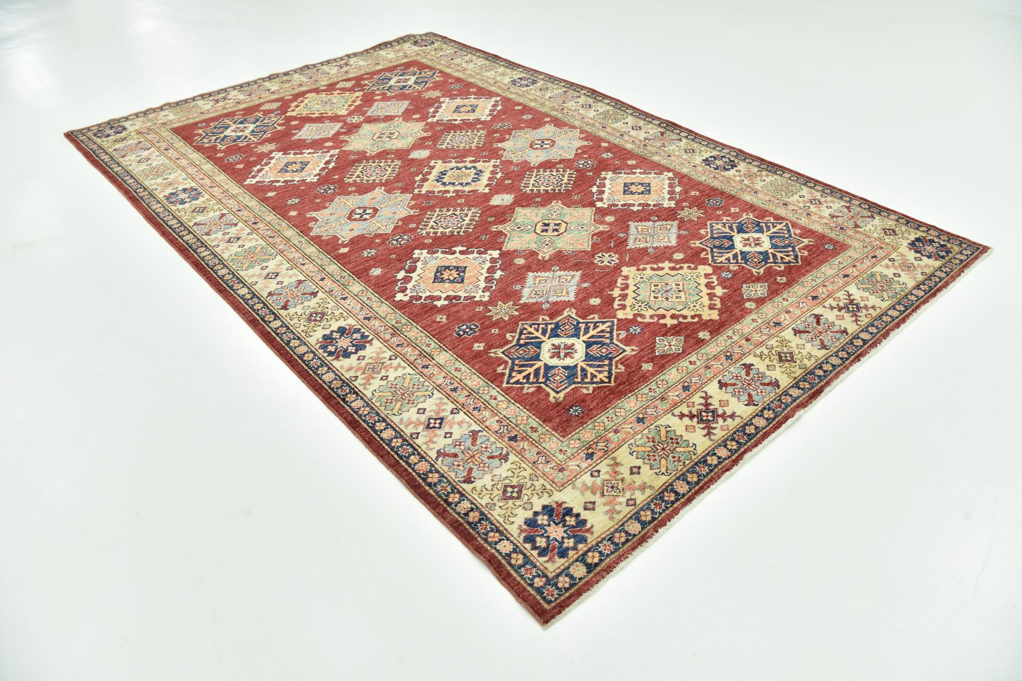 6' 8 x 10' 3 Hand Knotted Kazak Oriental Rug