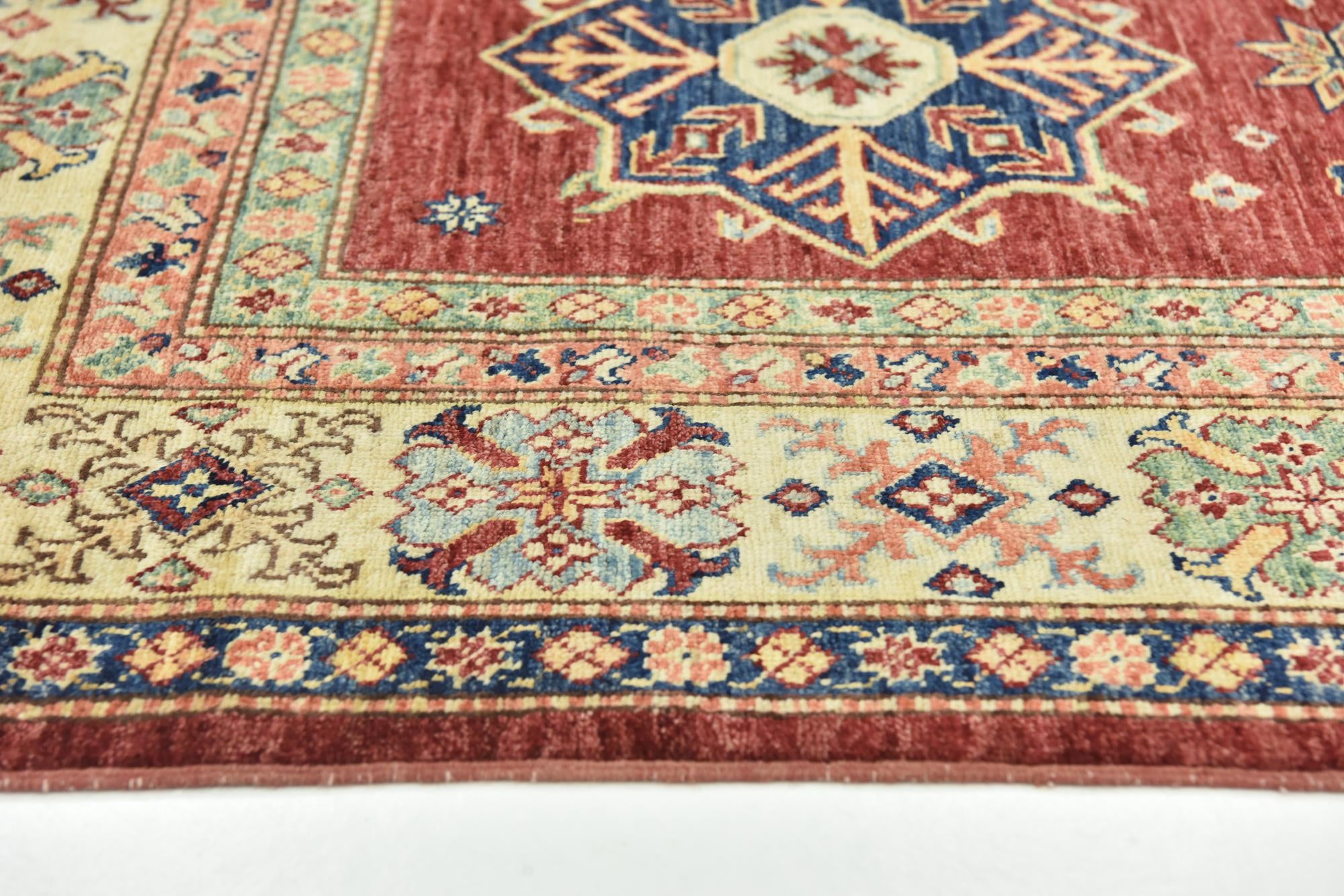 6' 8 x 10' 3 Hand Knotted Kazak Oriental Rug