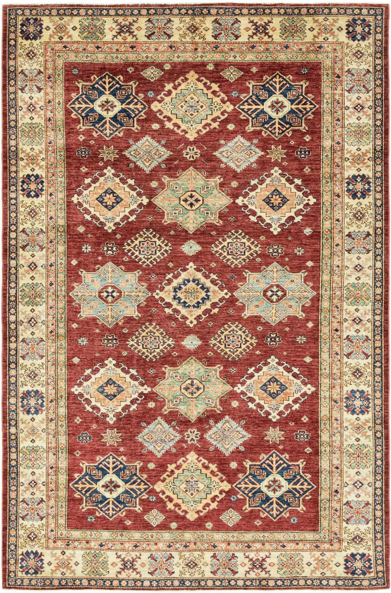 6' 8 x 10' 3 Hand Knotted Kazak Oriental Rug