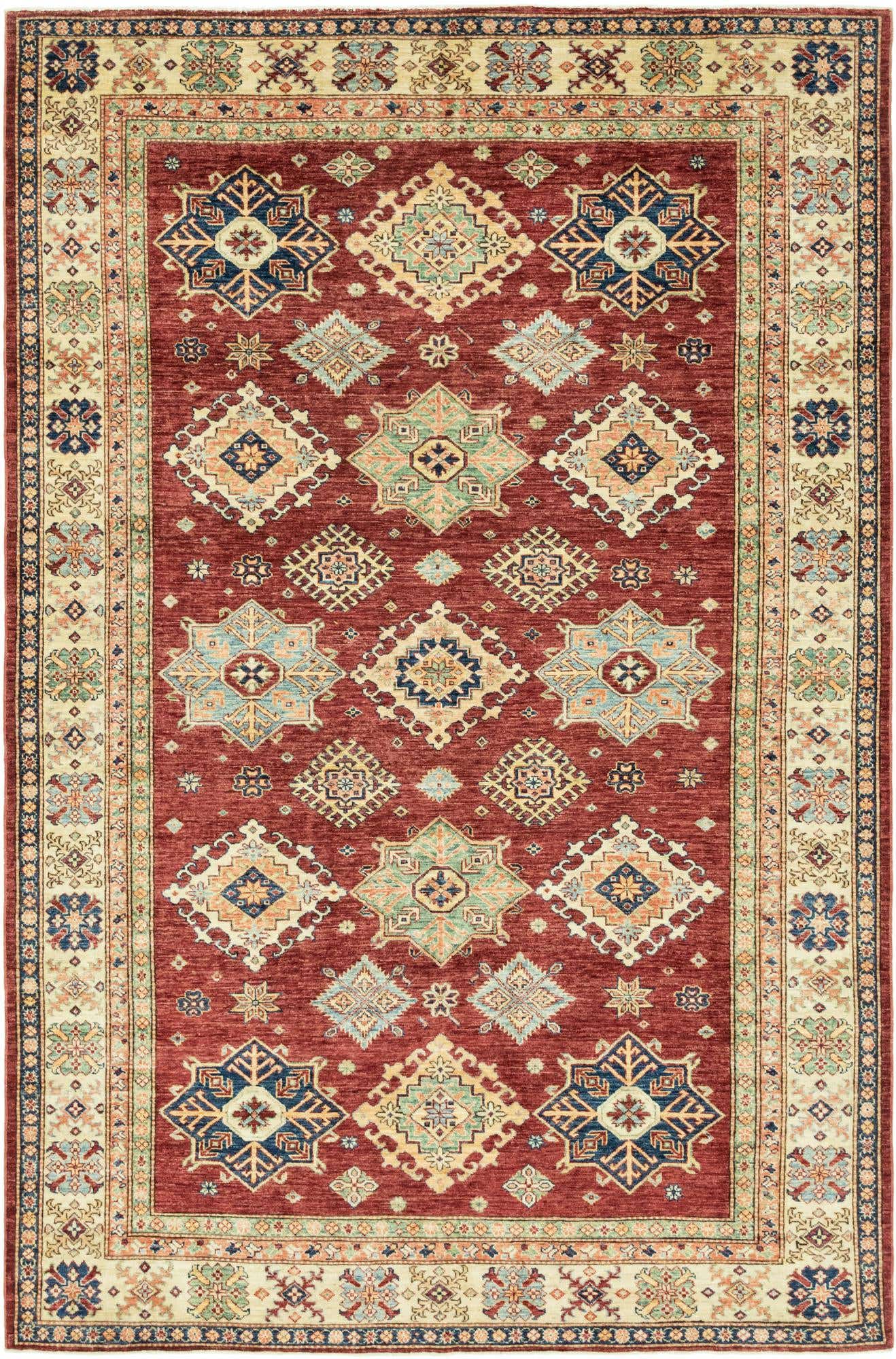 6' 8 x 10' 3 Hand Knotted Kazak Oriental Rug