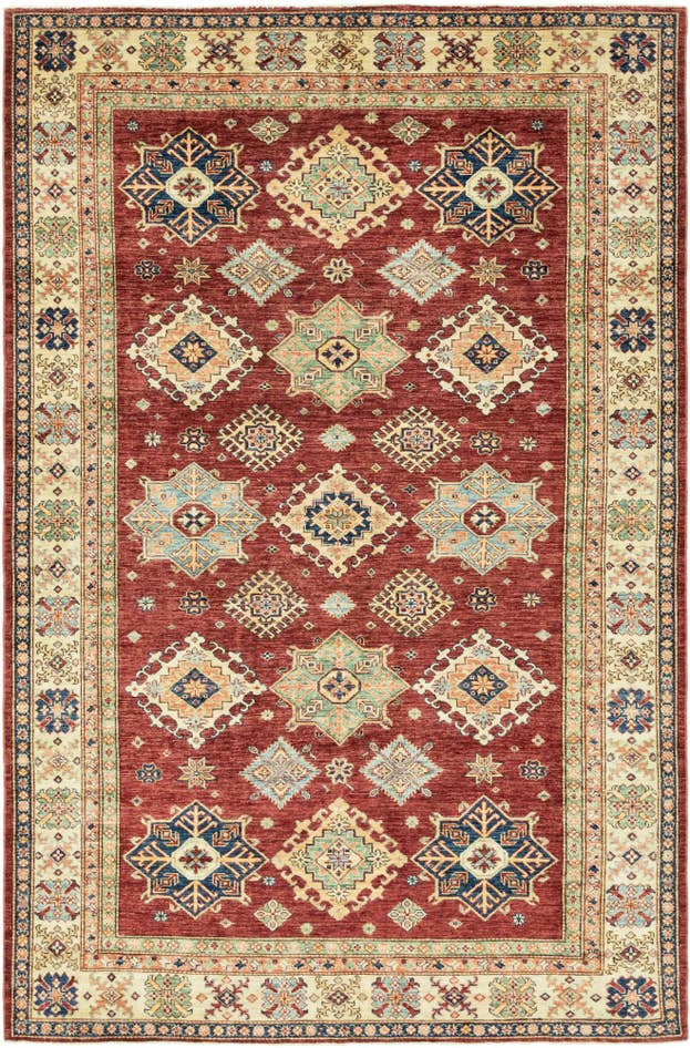Detail image of 6' 8 x 10' 3 Hand Knotted Kazak Oriental Rug