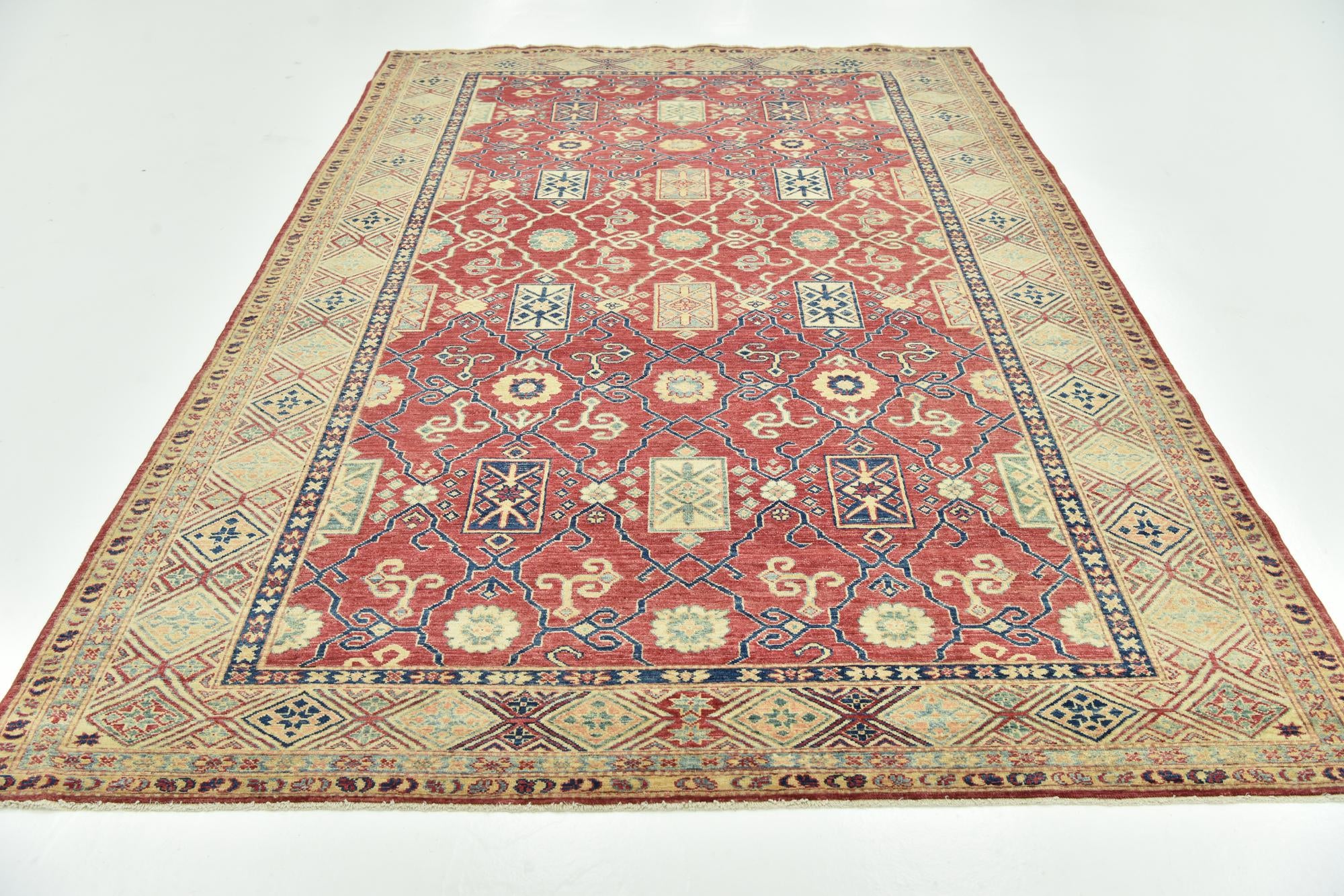 6' 8 x 9' 8 Hand Knotted Kazak Oriental Rug