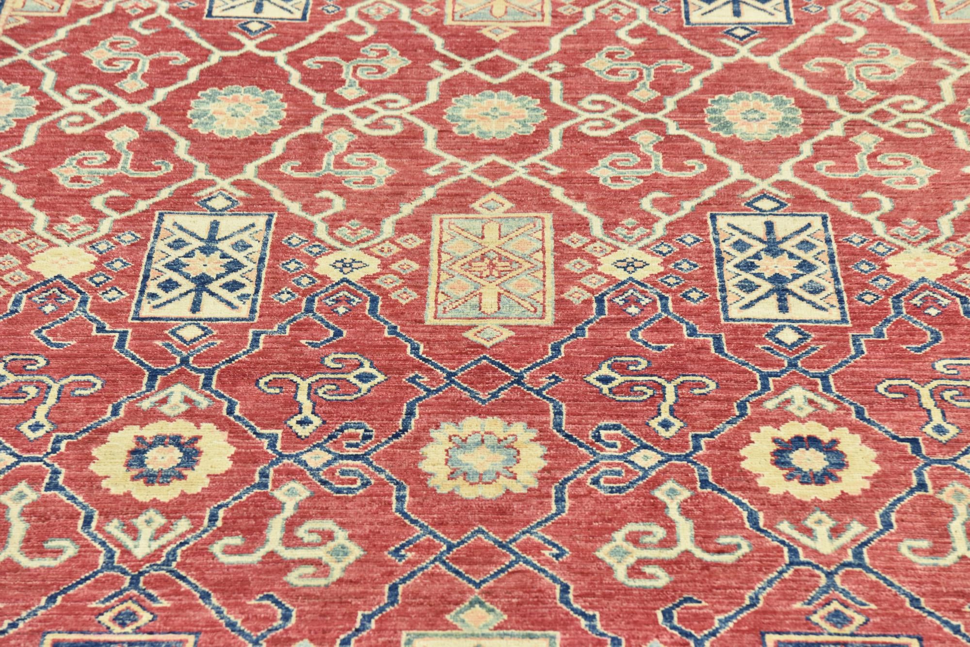 6' 8 x 9' 8 Hand Knotted Kazak Oriental Rug