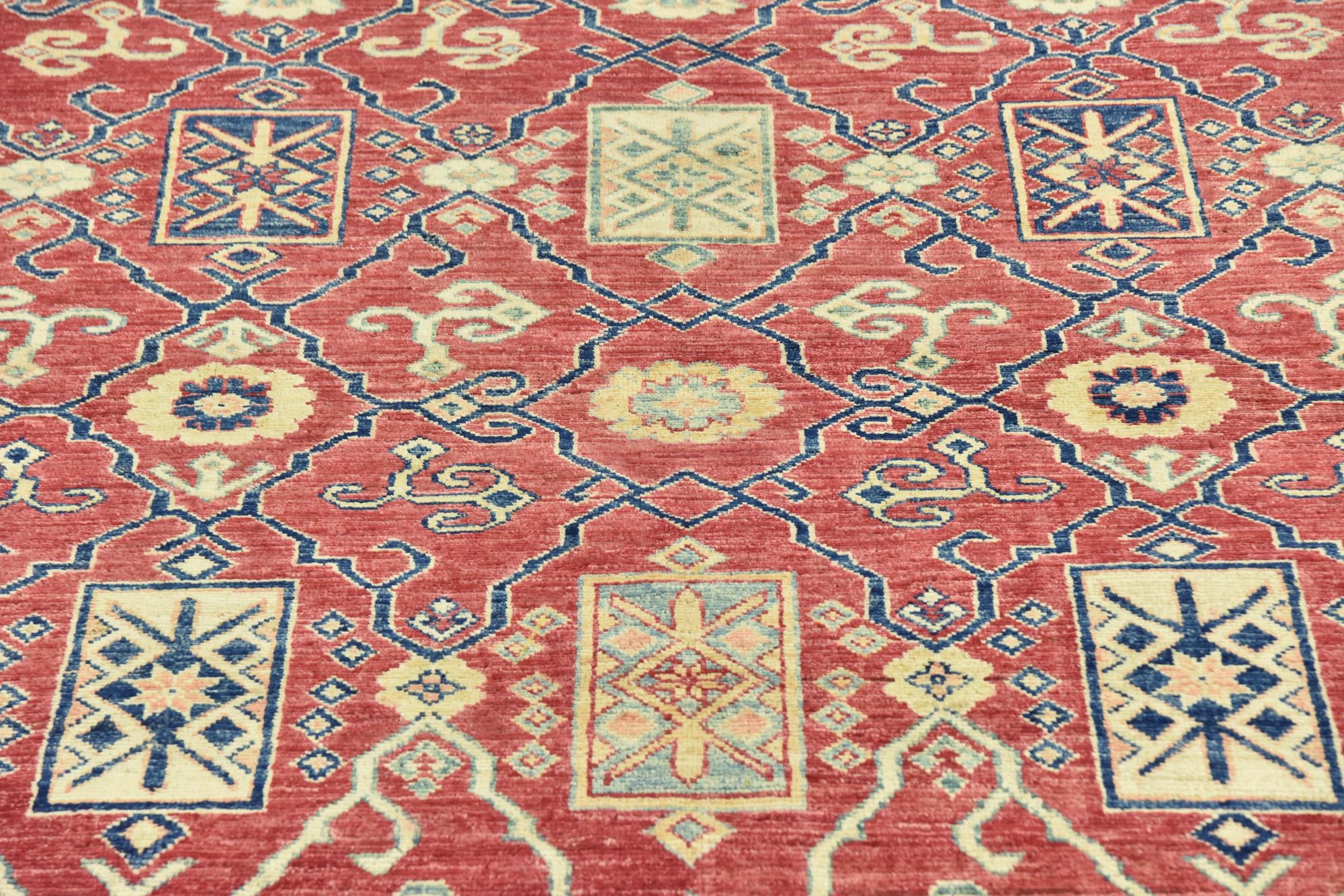 6' 8 x 9' 8 Hand Knotted Kazak Oriental Rug