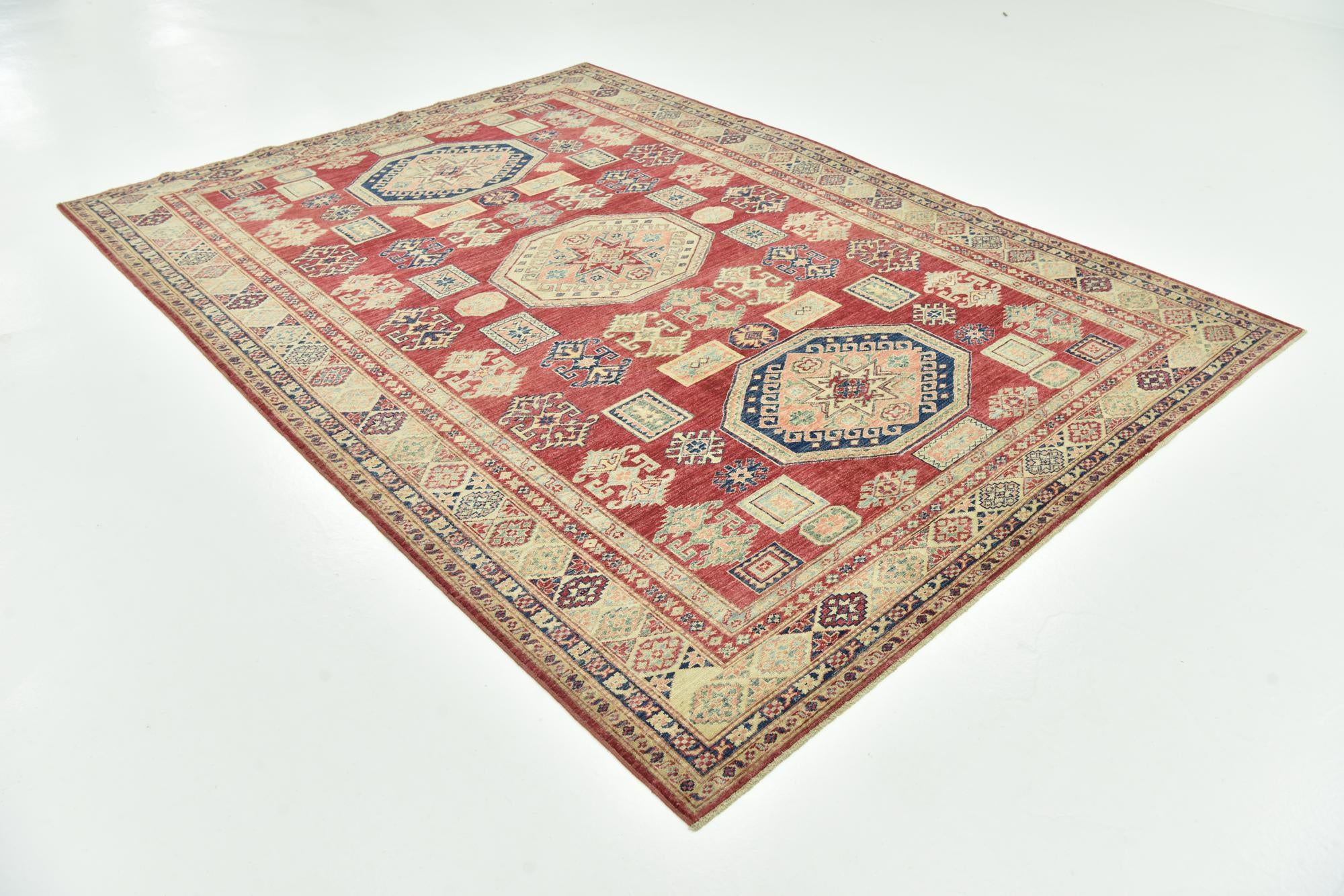 6' 9 x 9' 3 Hand Knotted Kazak Oriental Rug