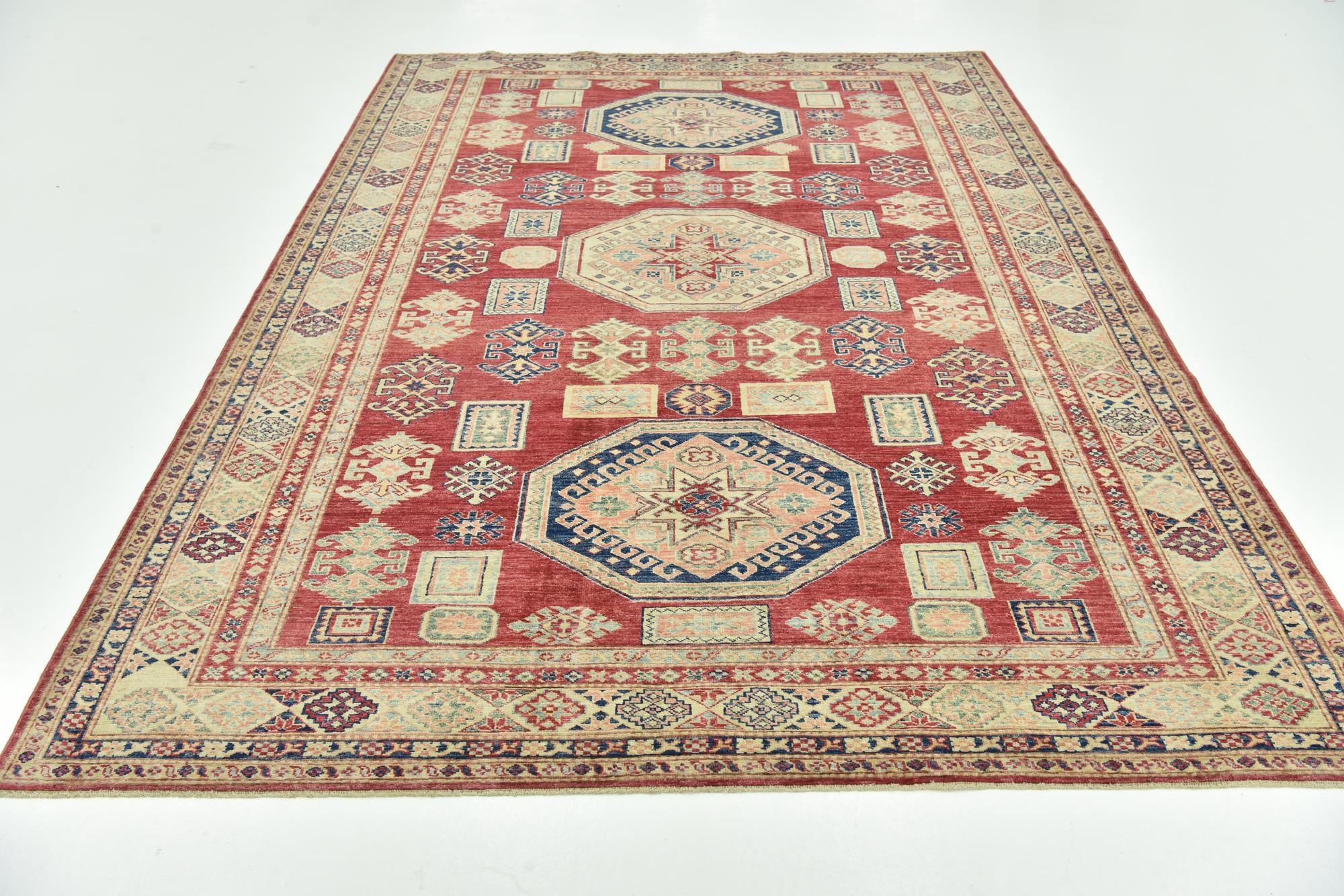 6' 9 x 9' 3 Hand Knotted Kazak Oriental Rug