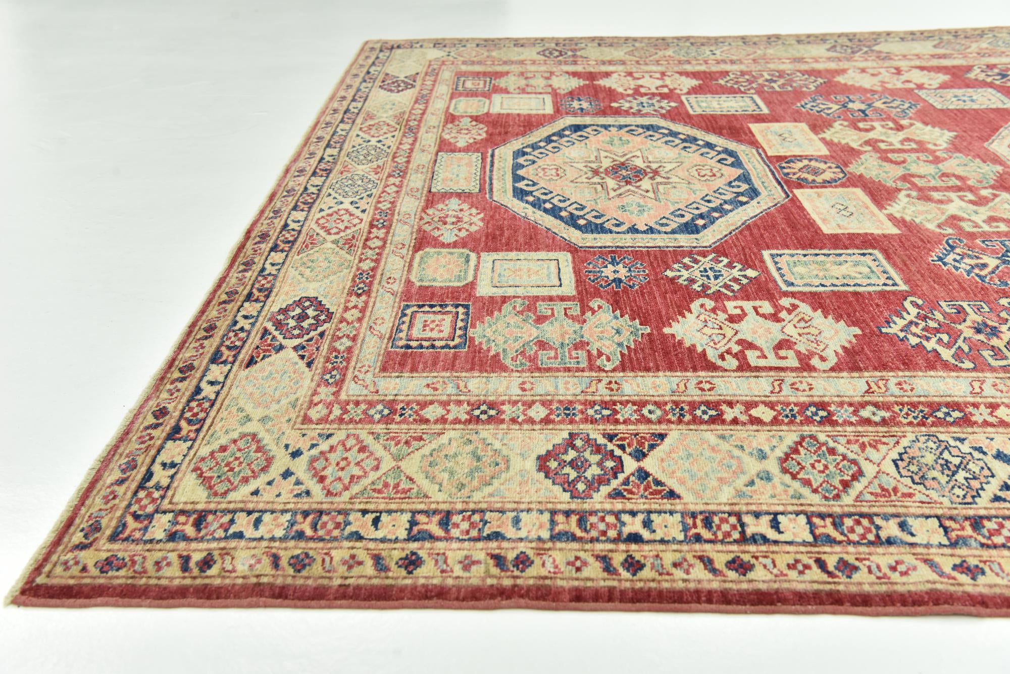 6' 9 x 9' 3 Hand Knotted Kazak Oriental Rug