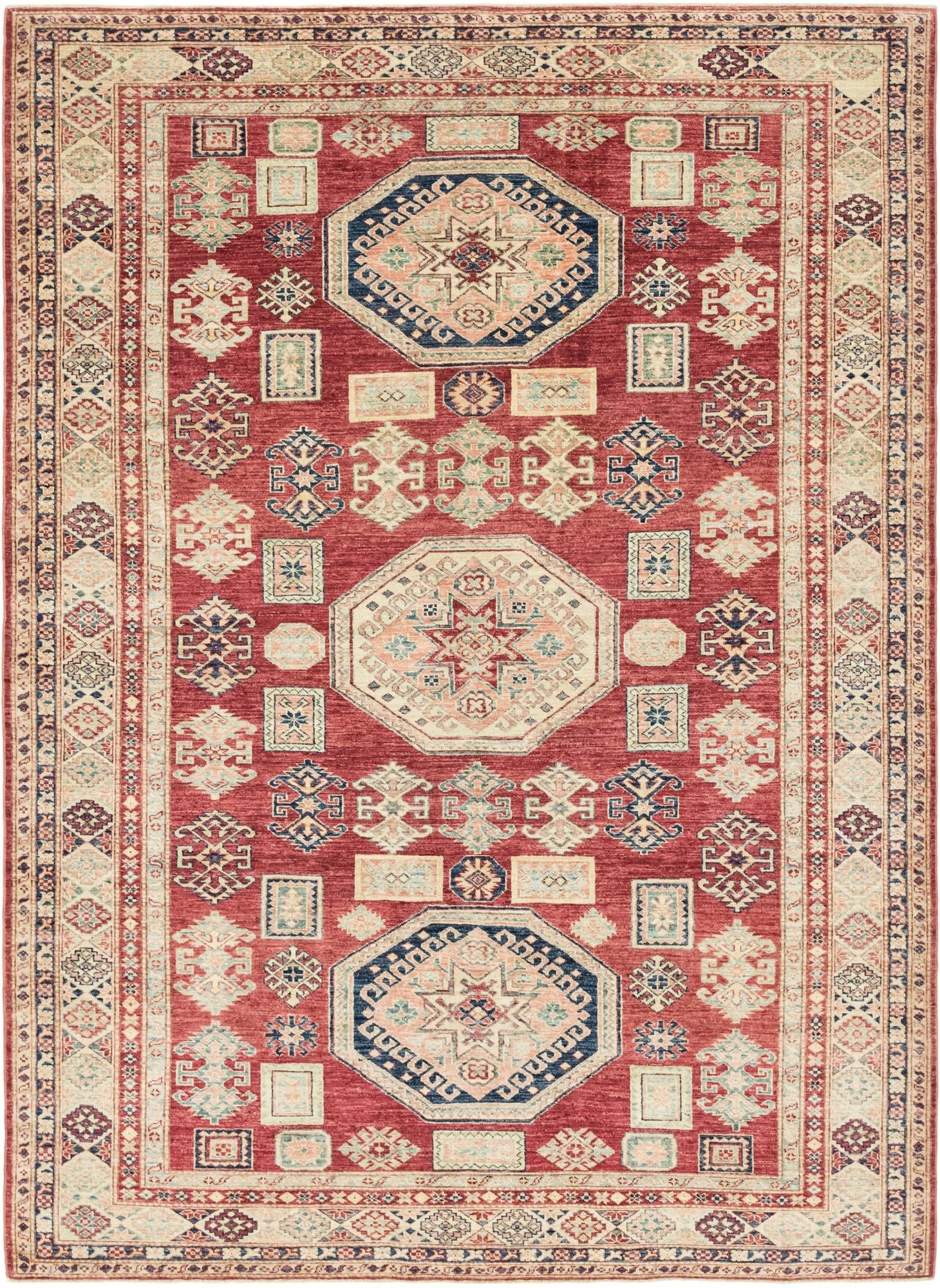 6' 9 x 9' 3 Hand Knotted Kazak Oriental Rug