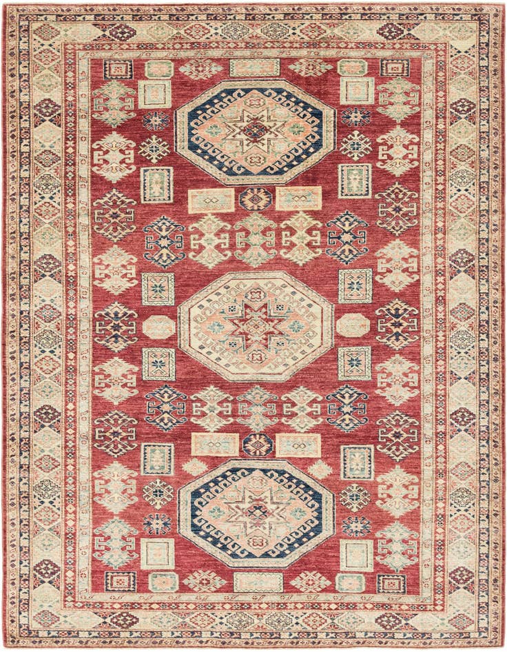 Detail image of 6' 9 x 9' 3 Hand Knotted Kazak Oriental Rug