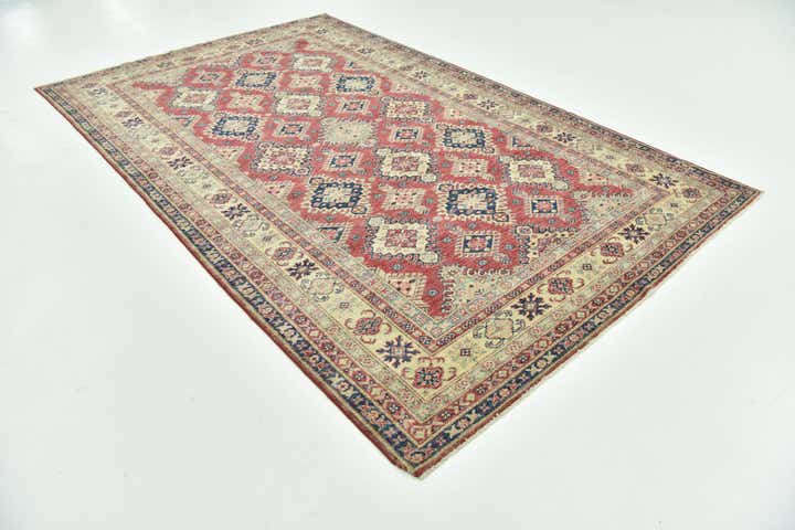 6' 4 x 10' 3 Hand Knotted Kazak Oriental Rug