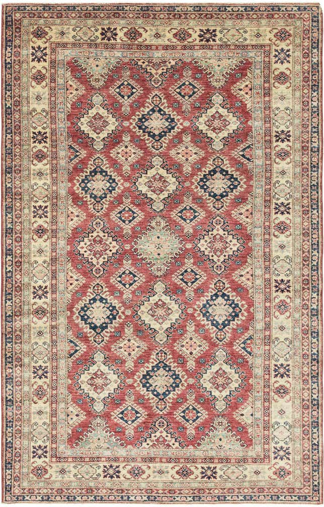 6' 4 x 10' 3 Hand Knotted Kazak Oriental Rug