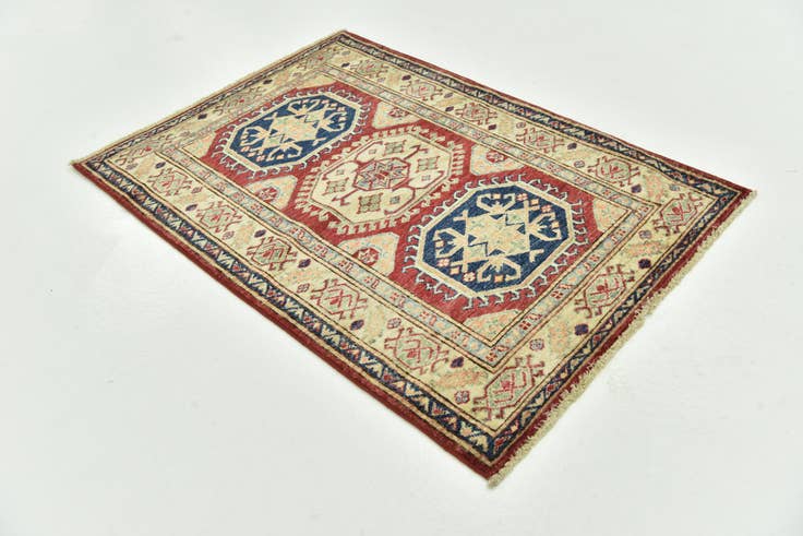 Detail image of 85cm x 115cm anudado a mano Kazak Alfombra